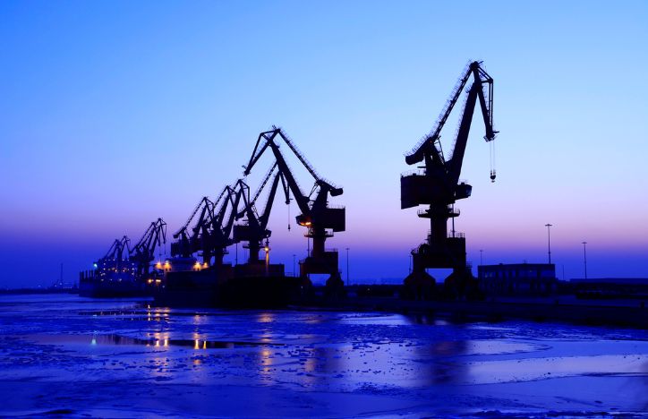 Cranes At A Port