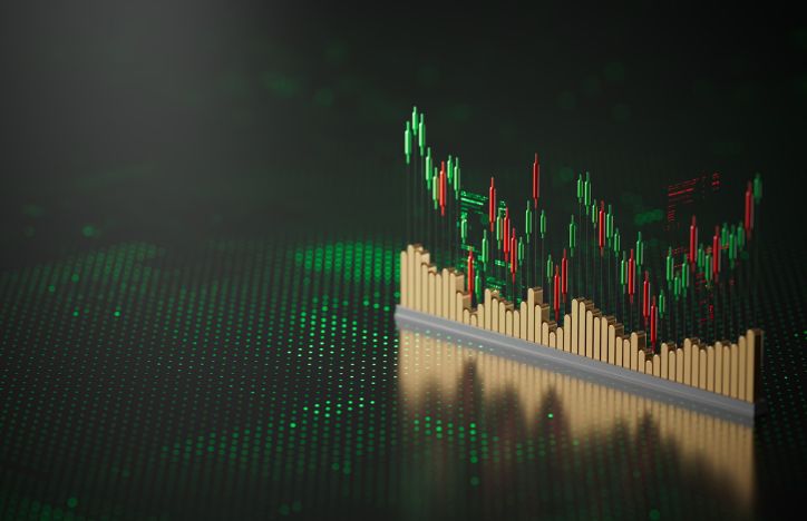 Abstract Share Price Chart Valuation