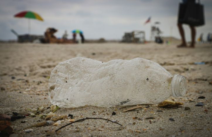 Plastic Bottle On Beach Beach Clean