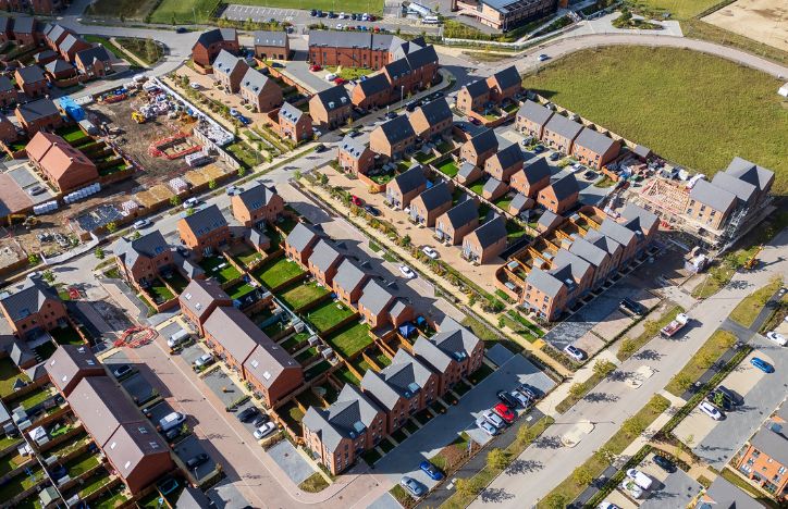 Aerial View Of Housing Development