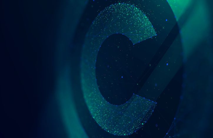 Copyright Symbol On Dark Background
