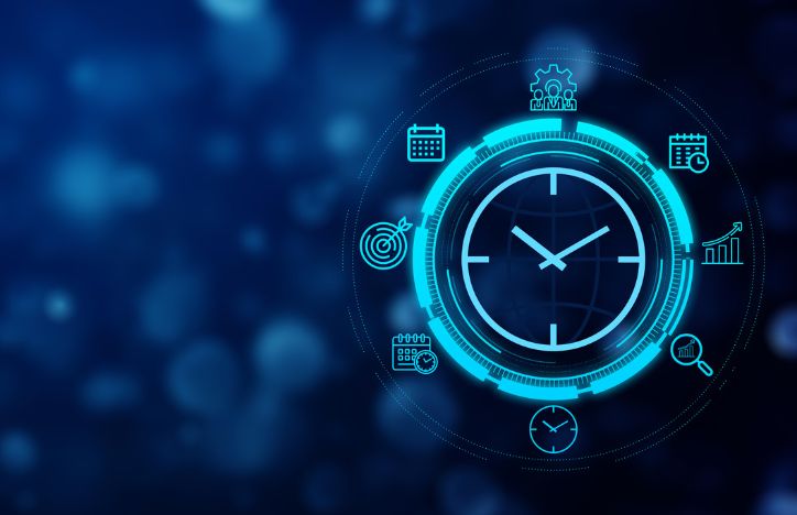 Illustration Of A Clock Waiting Time Concept