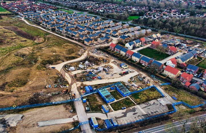 A View Of A Suburban Development