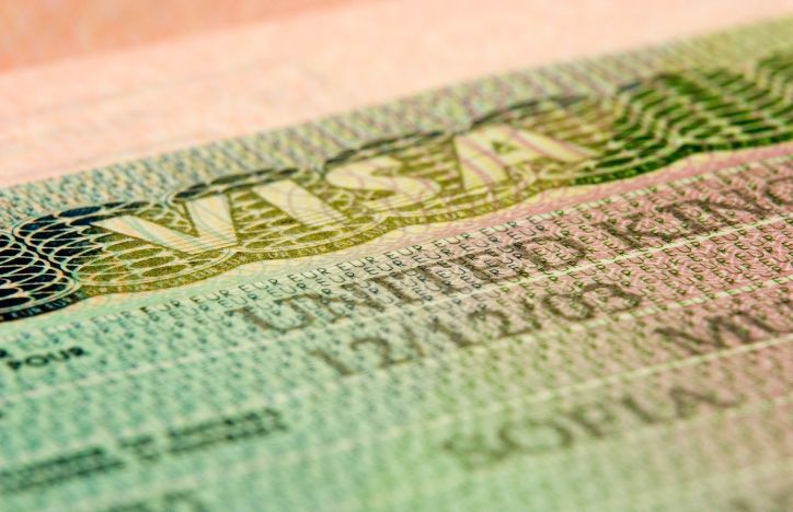 Close Up Of Visa Passport