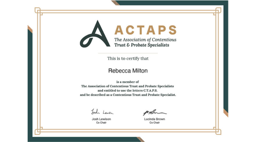 Rebecca Milton ACTAPS Membership
