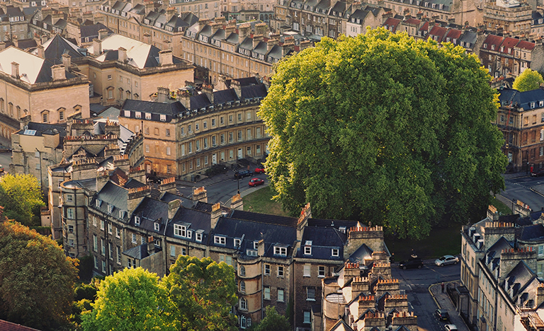 Bath Cresent houses from an aerial view.jpg