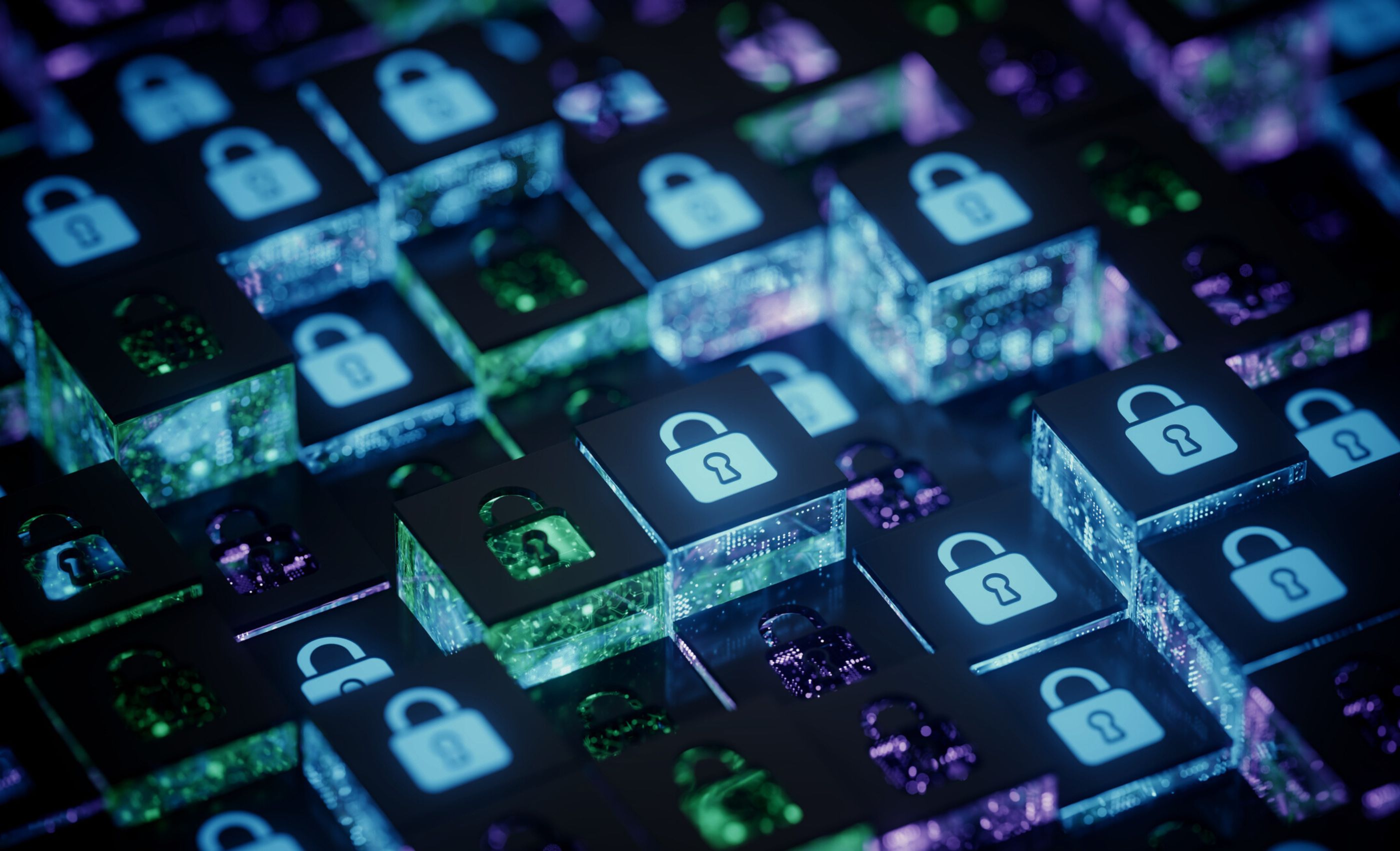 Data Protection Concept Locked Files Homepage