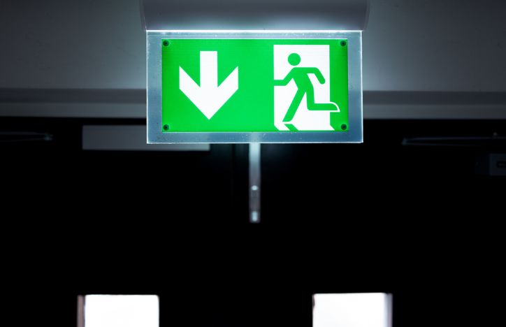 Fire Exit Sign And Doors