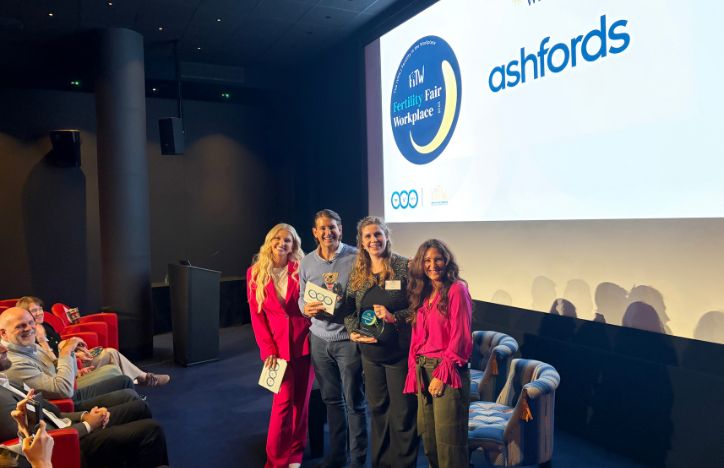 Cathryn Butler Receiving Her Fertility Fairness Award