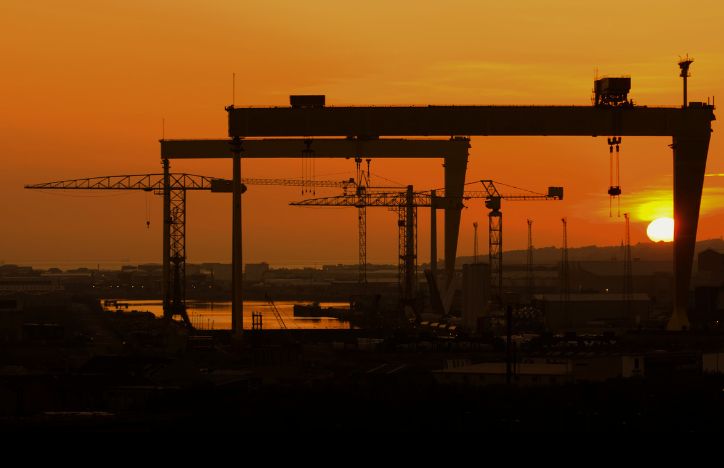 Belfast port at sunset.jpg