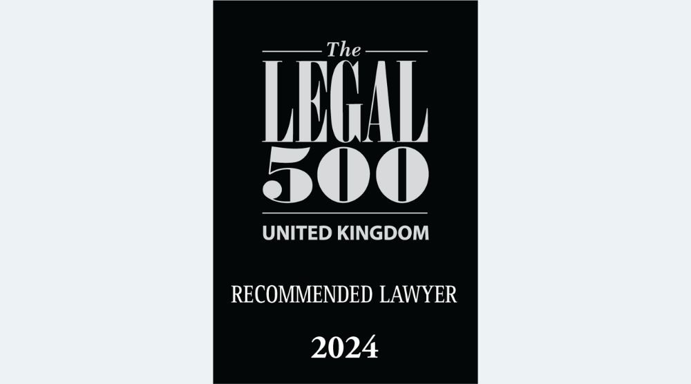 Legal 500 Recommended Lawyer 2024