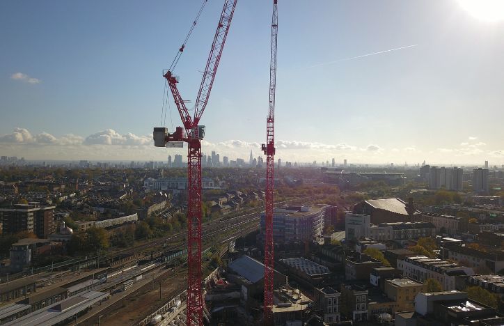 Crane In Foreground With London In The Background