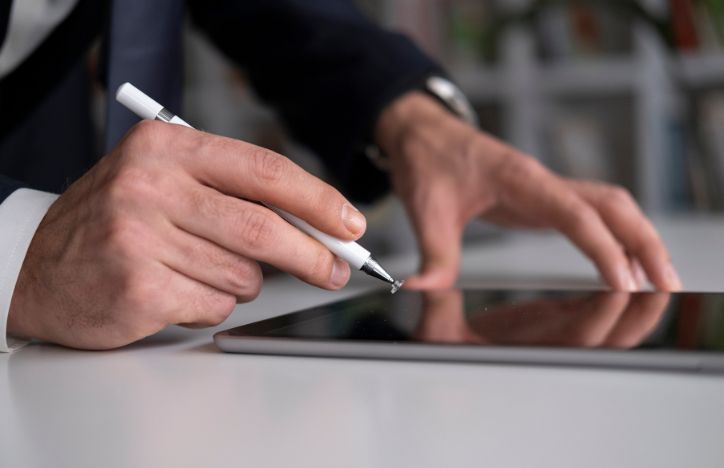 Signing Tablet Contract