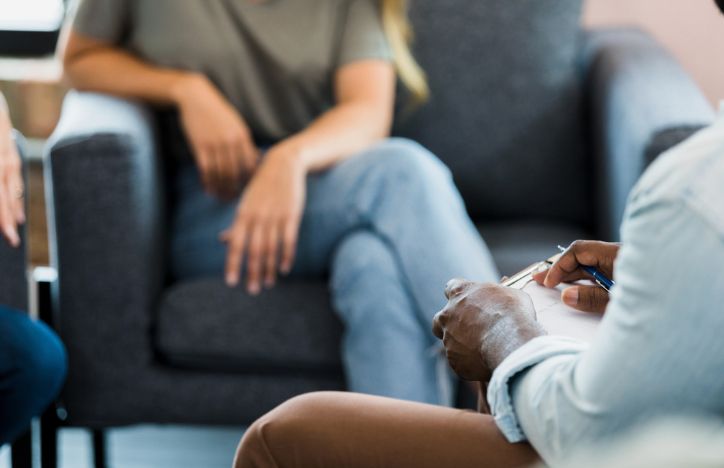 Close Up Photo Male Therapist's Hands During A Professional Discussion