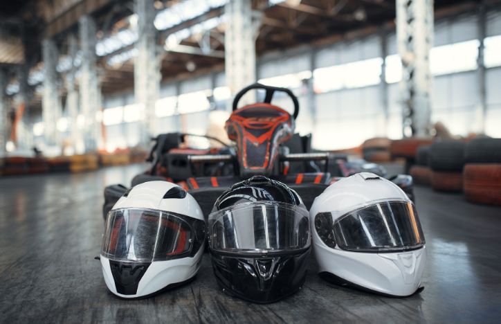 Go Kart And Helmets