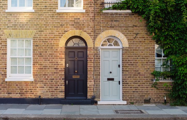 The Entrances To Two Neighbouring Houses
