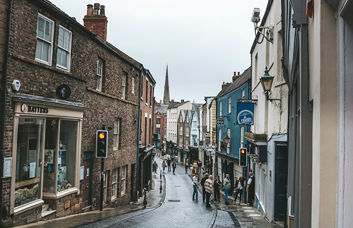 Photo Of A British High Street On A Gloomy Day