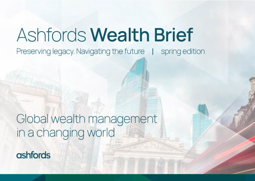 The front cover of the spring 2026 edition of Ashfords Wealth Brief