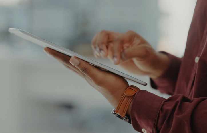 Person Using A Tablet