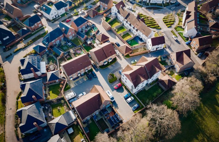 Aerial View Of Modern Housing Development