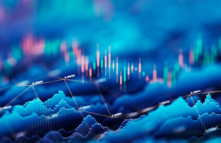Abstract Financial Graph With Trends