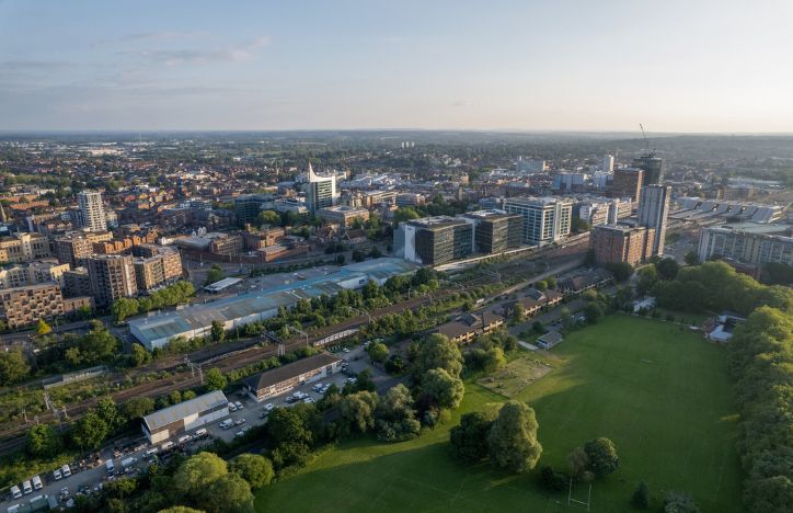 Aerial View Of Reading Berkshire
