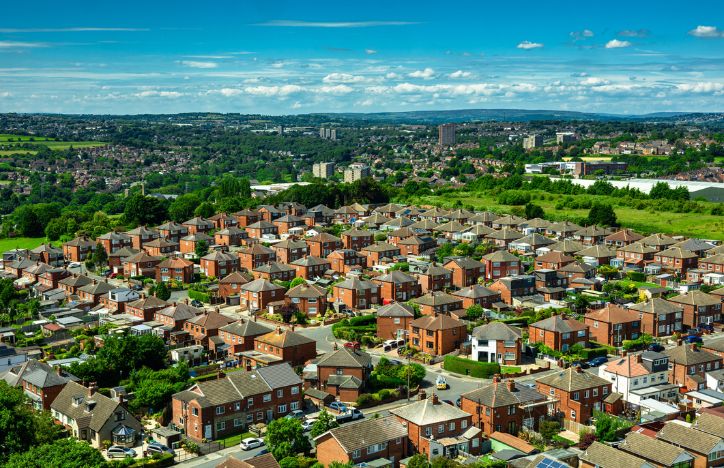 Rows Of Houses On A Sunny Day