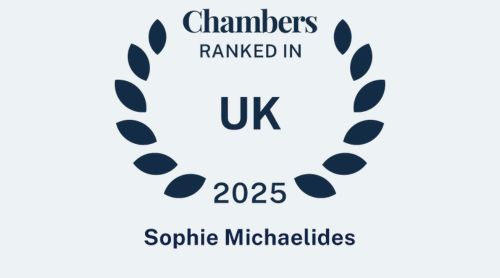 Sophie Michaelides Chambers Badge 2025