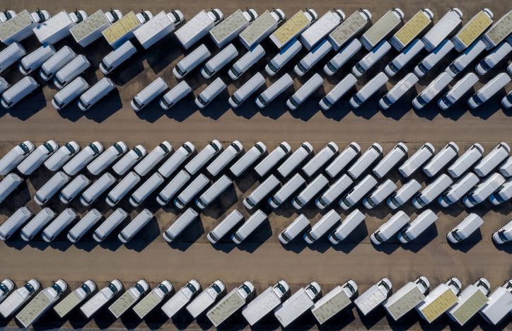 Aerial View Of Vans
