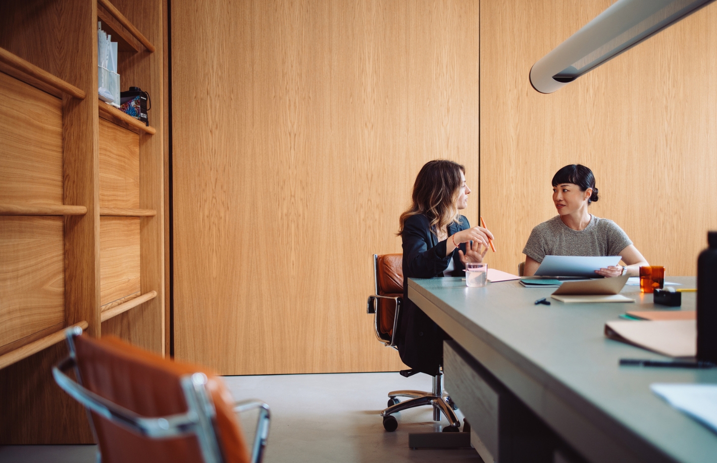 Two Women Having A Meeting In A Modern Office