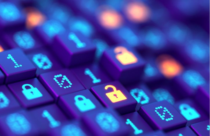 Data Breach Concept Unlocking Padlock