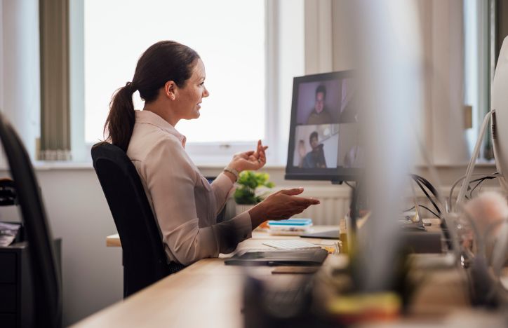 Woman On A Video Call